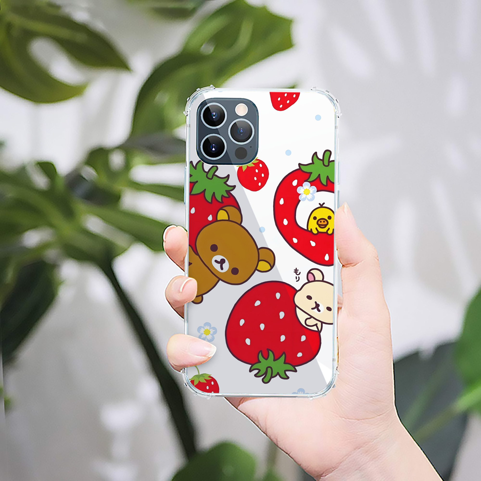 （画像用） リラックマ リラックマ キイロイトリ Rilakkuma Korilakkuma Kiiroitori 【iPhone 12シリーズ対応】透明スマホケース（クリアソフトケース）